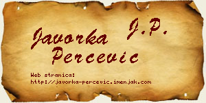 Javorka Perčević vizit kartica